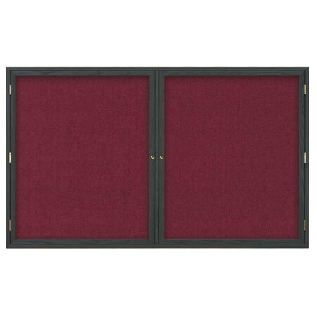 United Visual Products Double Door Indoor Enclosed Easy Tack Bo UV332EZ-MARBLE-GOLD